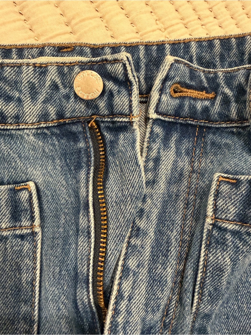 Rolla’s Sailor Jean - High-Rise Wide Leg Jeans in Ashley Blue - Picture 9 of 11